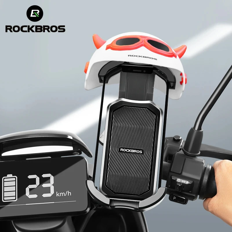 ROCKBROS Bike Phone Holder Sunshade Rain Cover Electric Bicycle Navigation Mount Brim Handlebar Stand Umbrella Clip Cycling Acce image 5