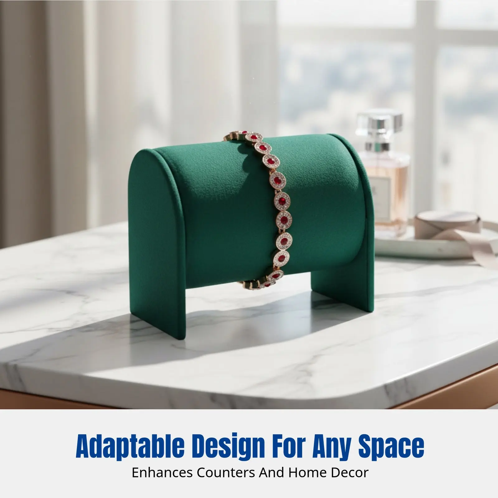 

Bracelet Display Stand, Premium Microfiber Jewelry Holder, Watch and Bangle Organizer, Multi-Color, Factory Direct, Elegant