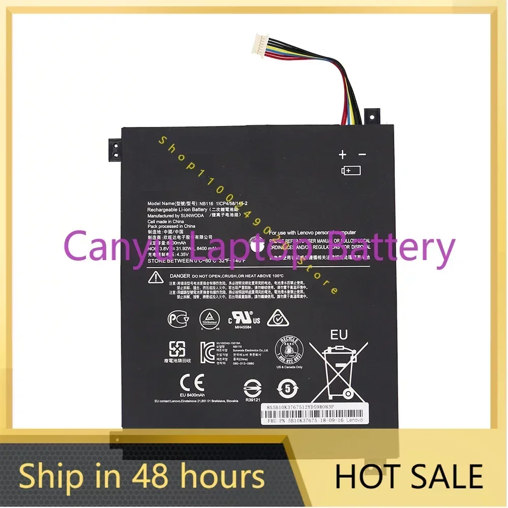 

NB116 для Lenovo Ideapad 100S 100S-11IBY 100S-80R2S серии 0813001 1ICP4 145-2 0813001 5B10K37675 Новый аккумулятор для ноутбука