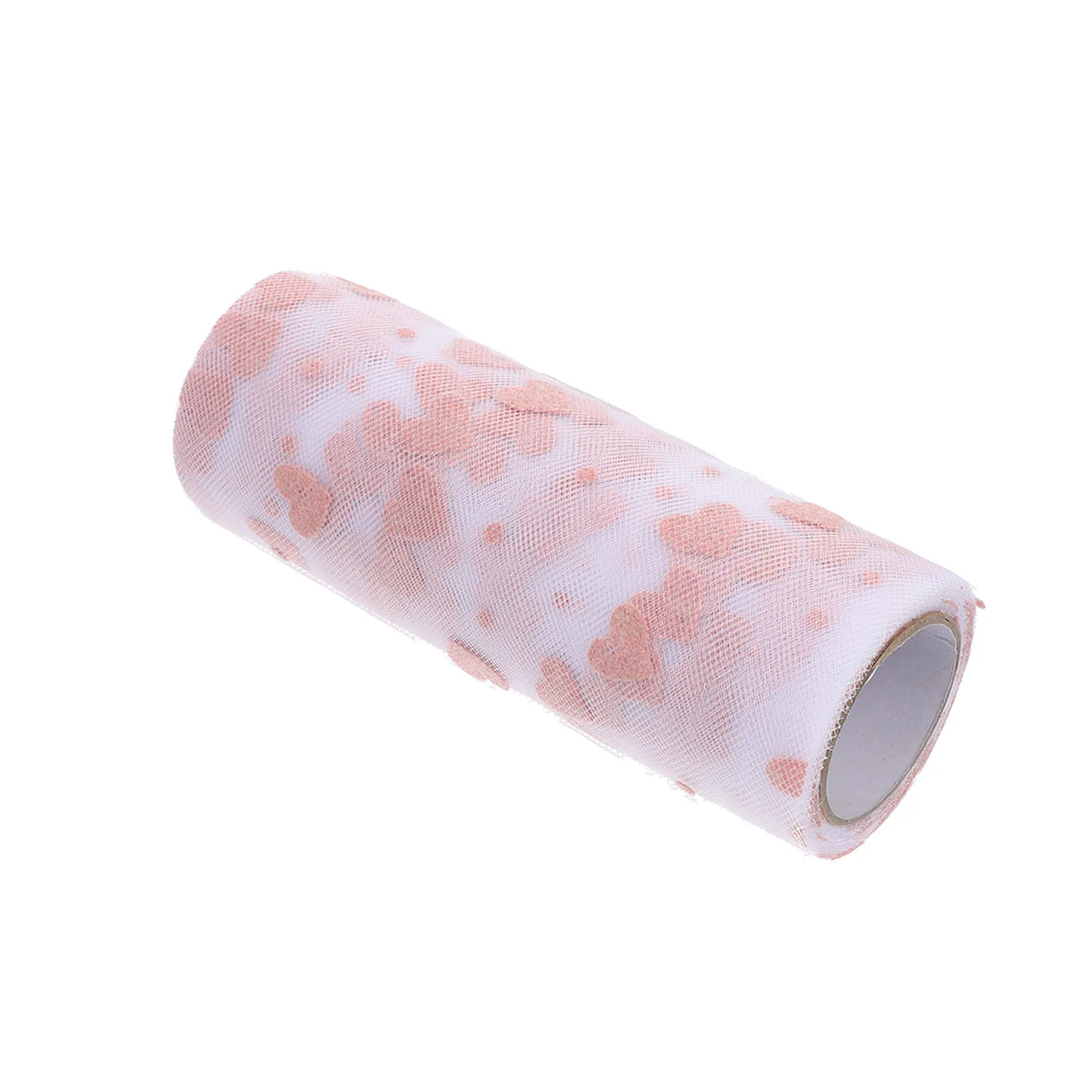 

Heart Tulle Roll Decorative DIY Craft Polyester Netting Lightweight Portable Wedding Valentine Supplies Gift Box Tie Bow