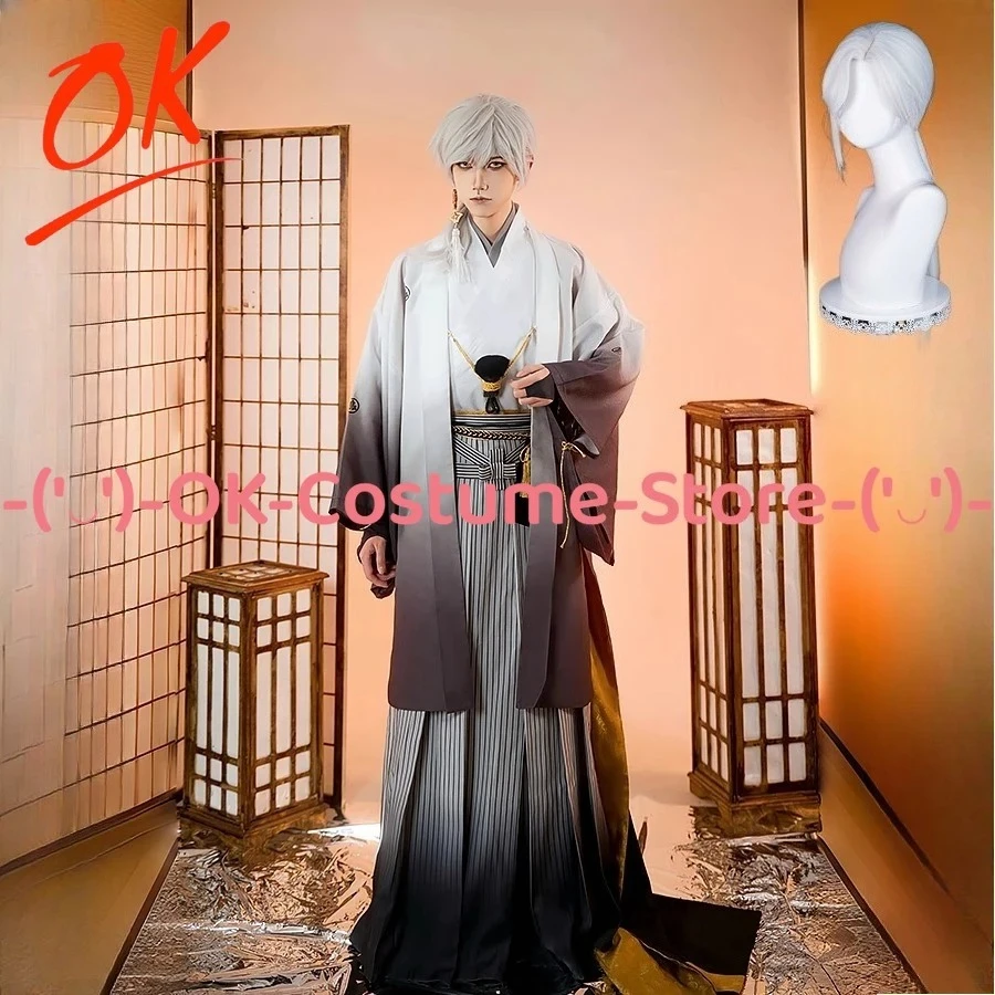 Image of [Maßgeschneiderte Größe] Silent Hill F Toshiyuki Tsuneki Cosplay Kostüm Perücke Fuchsmaske Kimono Outfit Halloween Karneval Party Uniform
