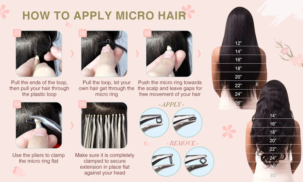 Micro Loop Human Hair Extensions Balayage Blonde 50Gram/Set 1G/S Natural Hair Micro Link Hair Extensions Fusion Pre Bonded