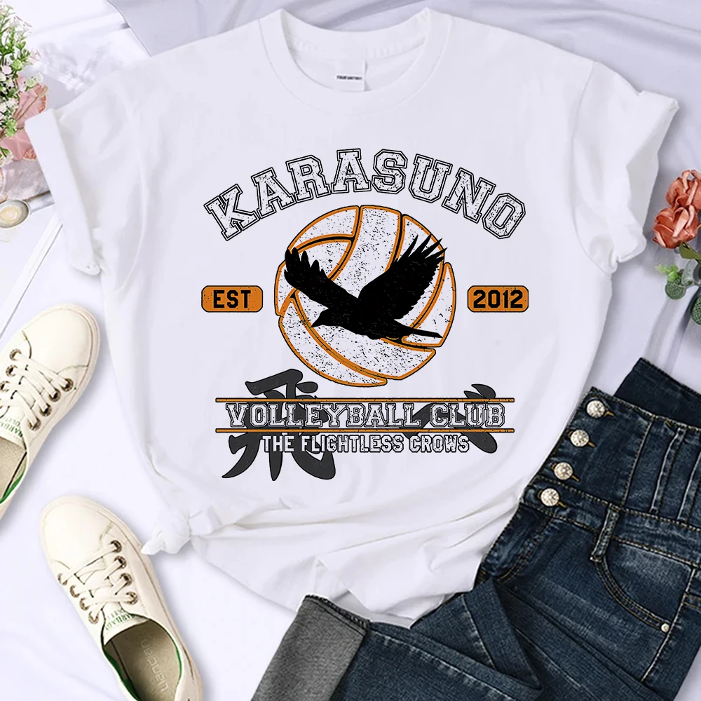 Japanische Anime Haikyuu T-Shirt Frauen Top Harajuku Japan Stil T-Shirt Unisex Sommerkleid ung Y2k Kurzarm Frauen T-Shirts