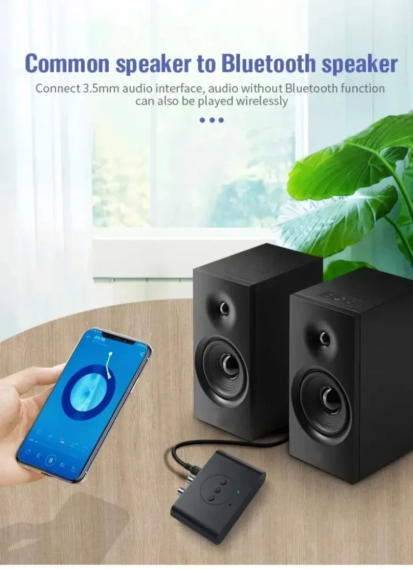 Bluetooth 5.0 Audio Transmitter Receiver Wireless Adapter U Disk RCA 3.5MM AUX Stereo Sound For Car Television Desktop Speaker view 6