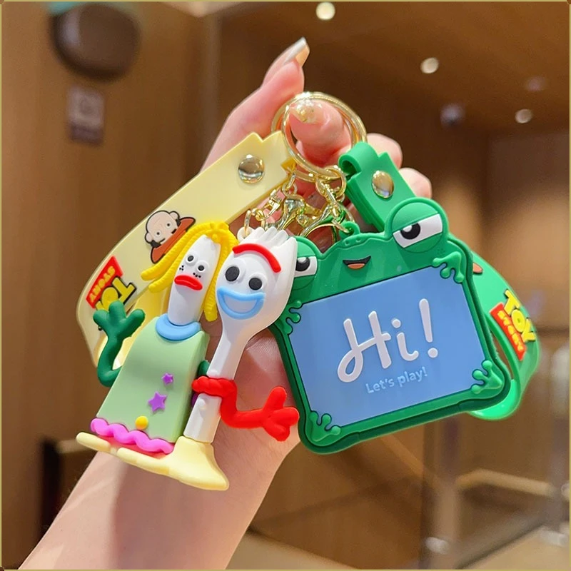 2026 New!! Toy Story5 Figure Keyring Lilypad Forky Woody Buzz Jessie Rex Bag Keychain Party Birthday Christmas Gift for Kids