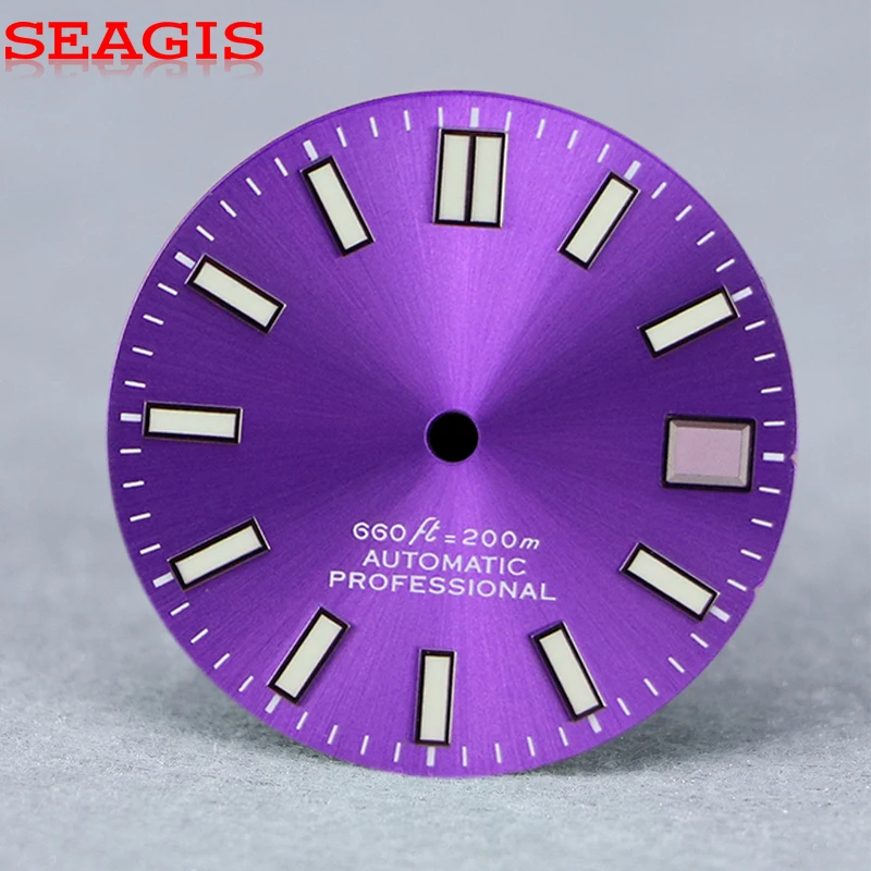 

SEAGIS NH35 Dial 28.5mm dial Sunburst pattern SKX007 suitable BGW9 Lume No Logo