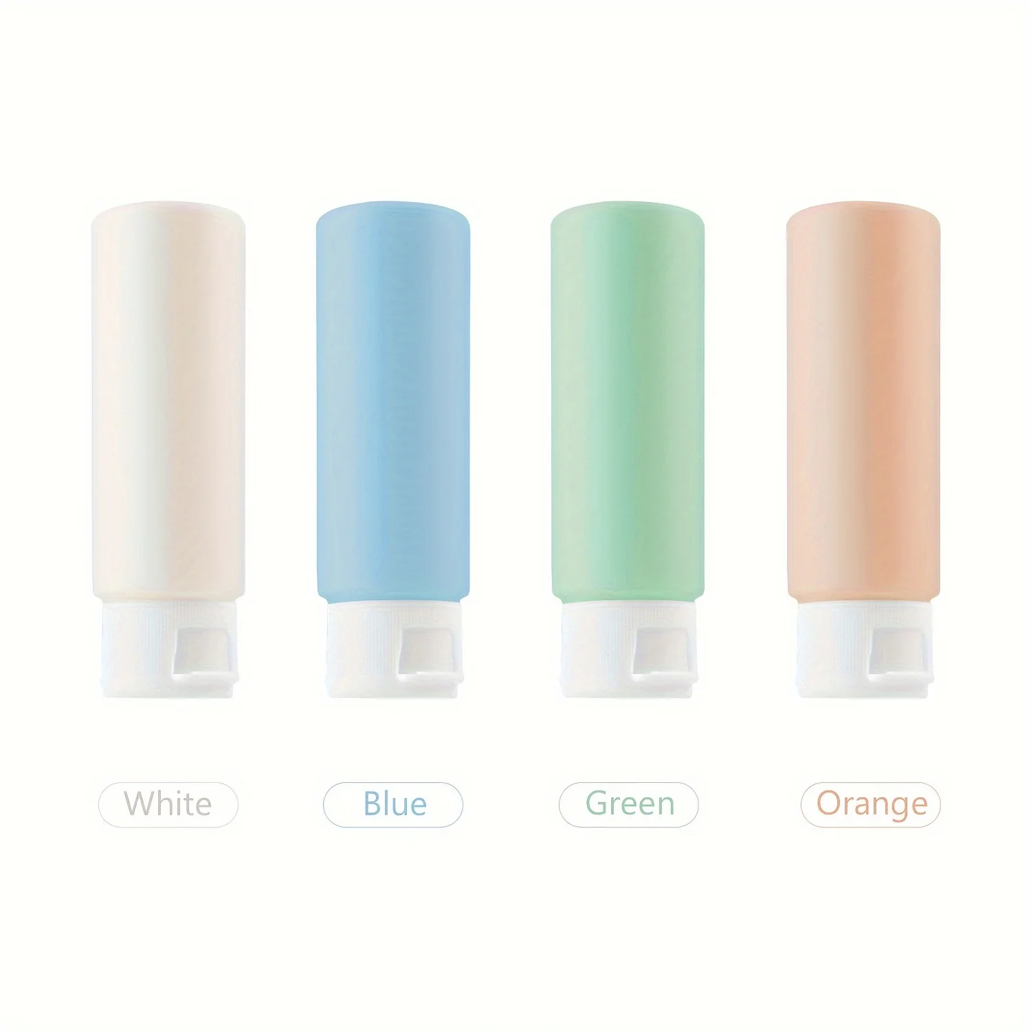 

4PCS Travel Bottles for Toiletries, 3oz Travel Size Containers,Leak Proof Squeezable Silicone Travel Size Bottles