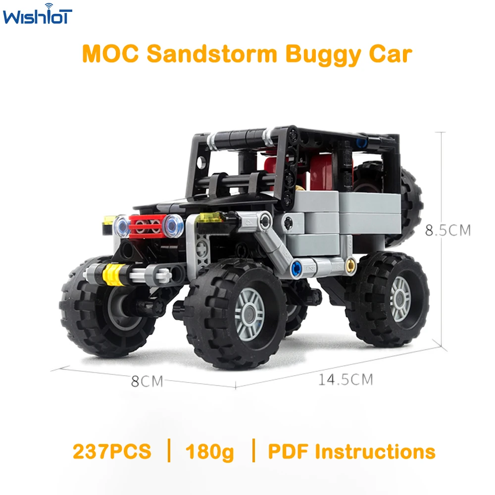 

MOC Mini Sandstorm Buggy Car Building Blocks Jeep Car Climbing Off-road Wheels Assemble Puzzle Toys Kids Gift Creative Ornaments