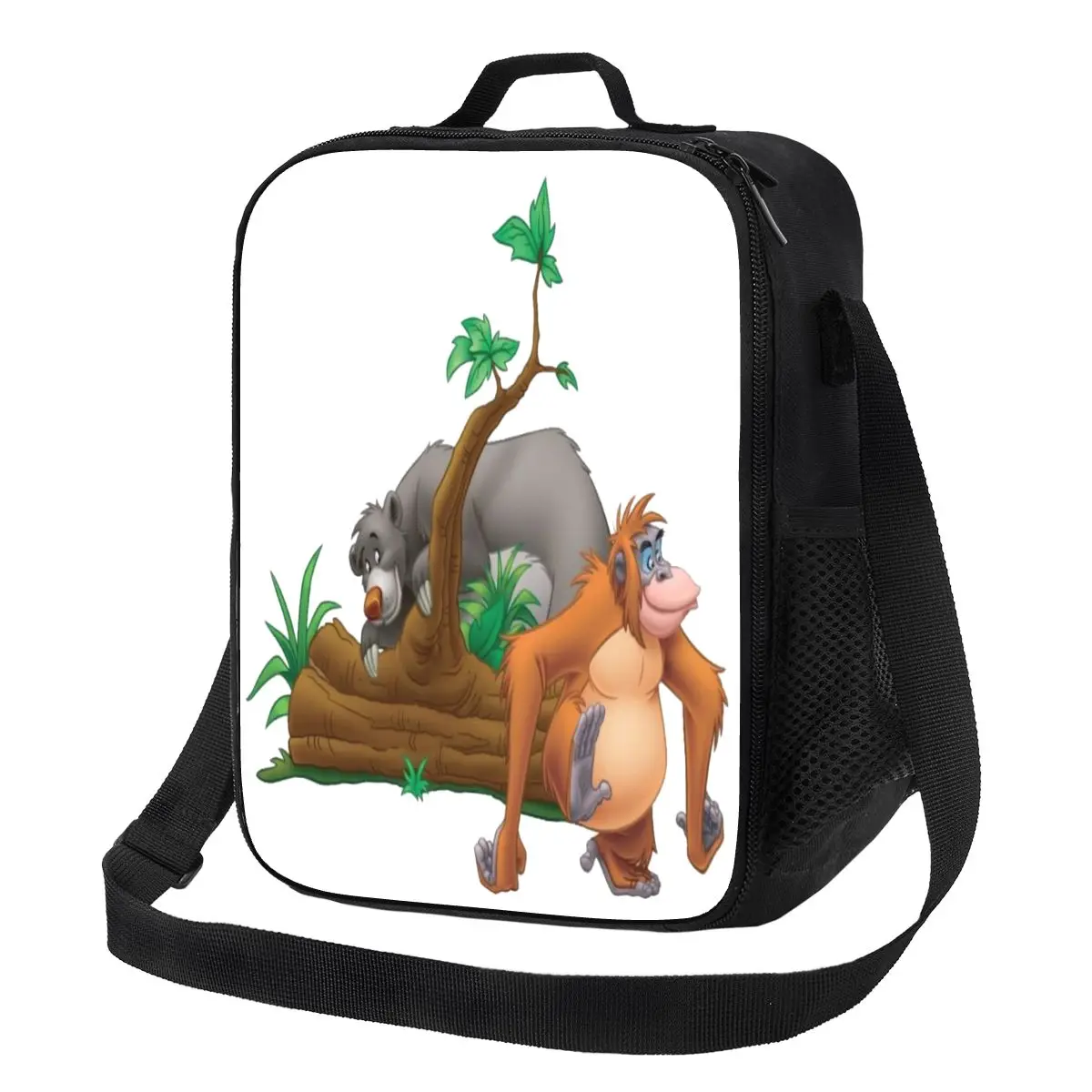 

Custom The Jungle Book Cartoon Portable Lunch Boxes Women Waterproof Cooler Thermal Food Insulated Lunch Bag Office Work