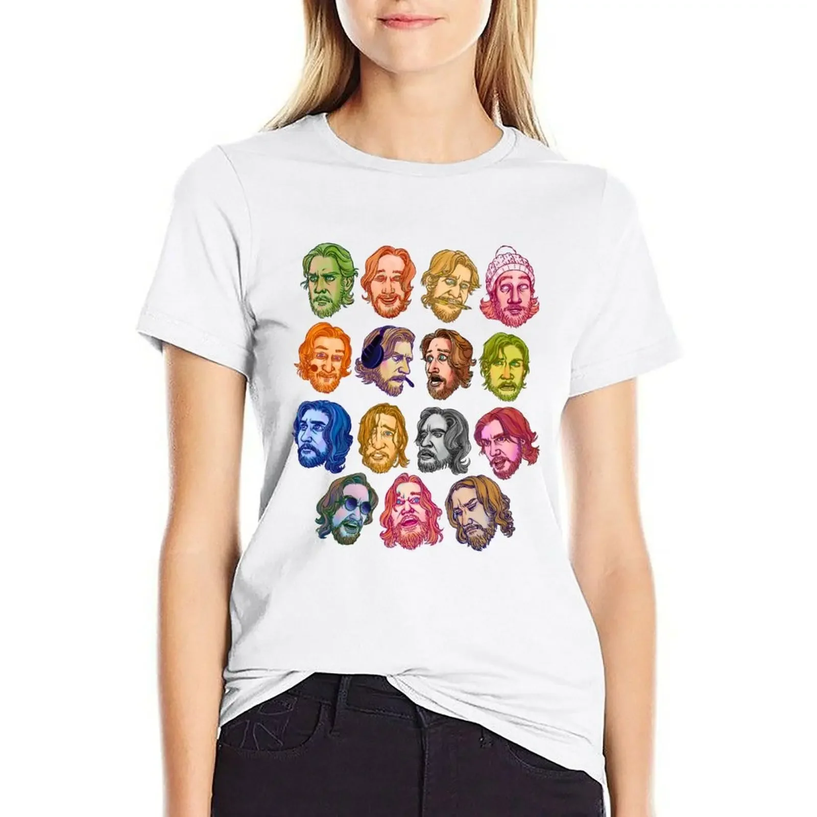 

The Many Faces of Bo T-shirt anime clothes summer tops Blouse clothes for Women