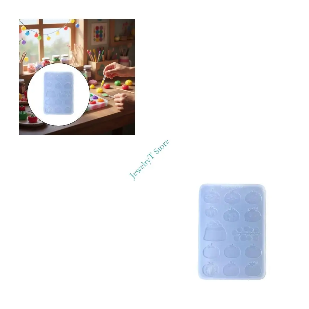 

LX9D многоразовая силиконовая форма для томатов для ювелирных изделий ручной работы, мыло, свеча, полимерное ремесло, гибкая