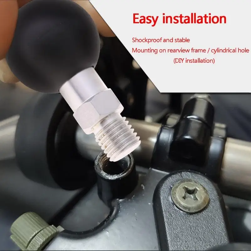 Q5WA 1INCH BALL BASE X 1.25男性スレッドマウントオートバイ電話ホルダーバイクアクセサリー
