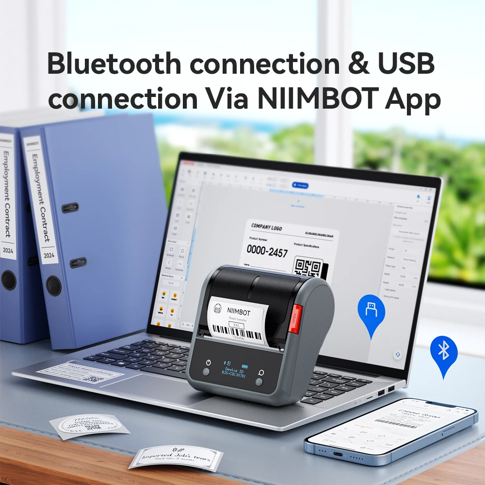 Niimbot B3S/B31 Wireless Label Printer 3 Inch Thermal Business Jewelry Barcode Sticker Maker for Mobile iOS Android Windows