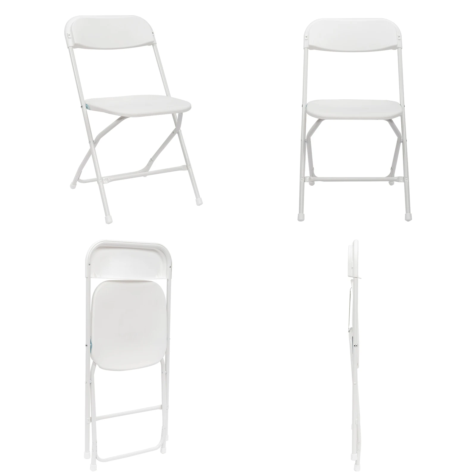 

10pcs Injection Molding Classic Garden Plastic Folding Chair White