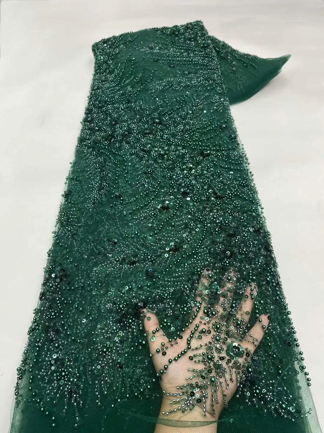 

Новинка! Горячая распродажа: Тюлевая кружевная ткань 2026 с бисером и пайетками, в африканском, нигерийском и французском стиле, для пошива элитных свадебных и вечерних платьев.