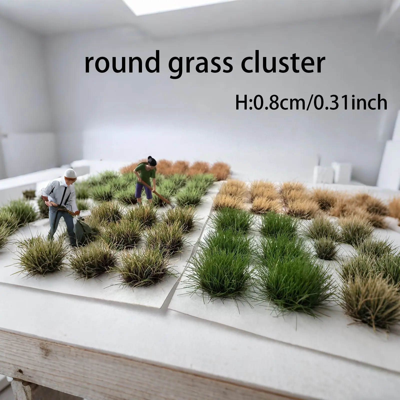 15pcs/box Height 10mm Static Grass Cluster Model Military Scene Railway Train Layout Architecture Building Materials for Diorama