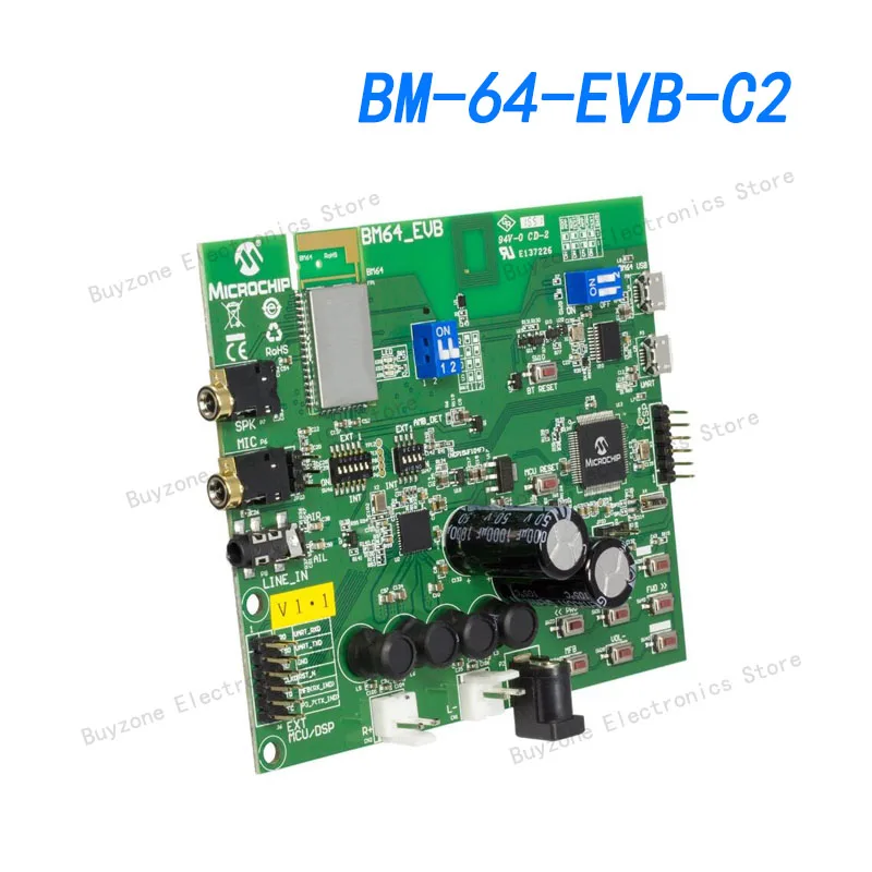 

BM-64-EVB-C2 Evaluation board, BM64 Bluetooth audio module, stereo, Class 1