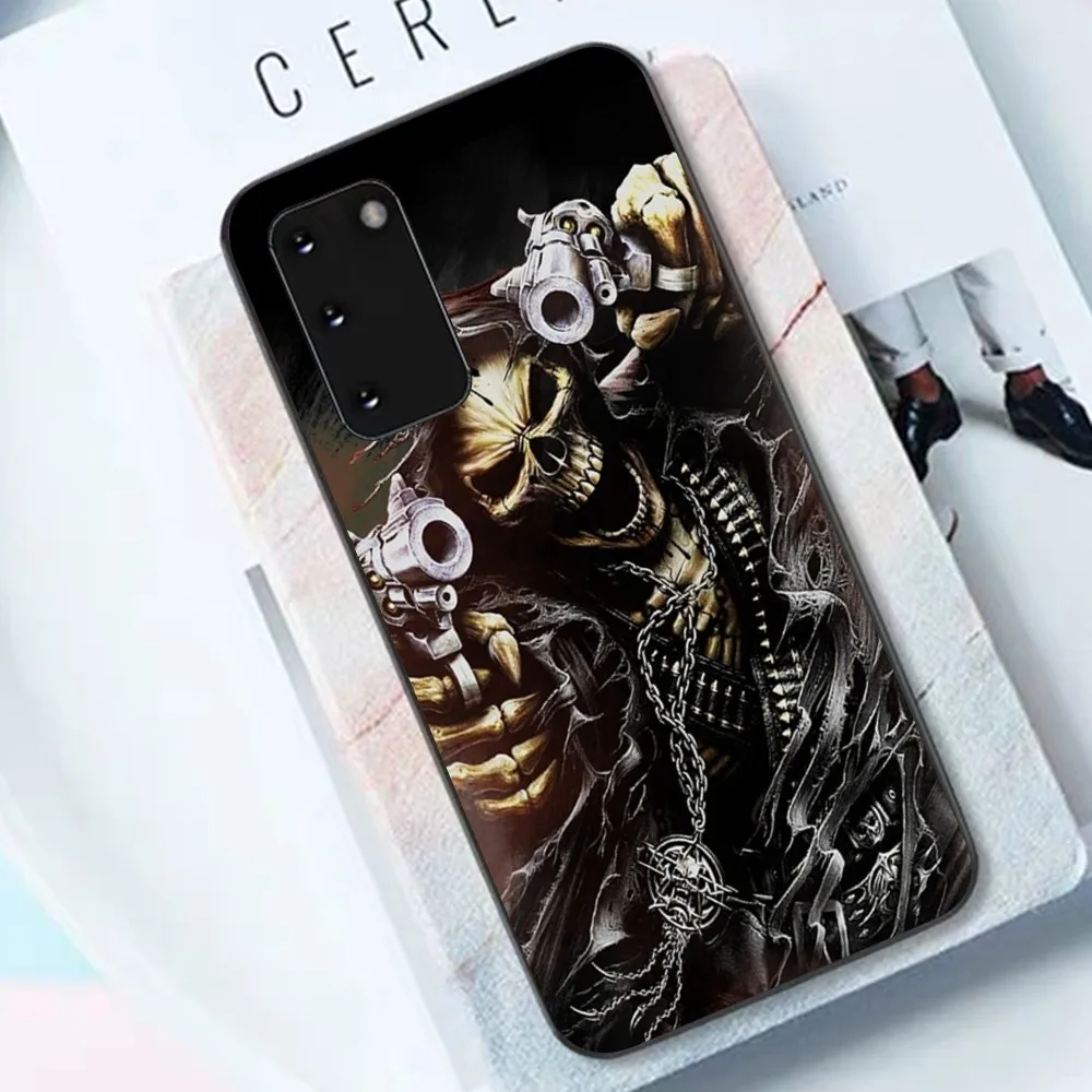 Grim Reaper Skull Skeleton Phone Case For Samsung S 9 10 20 21 22 23 30 23 24 Plus Lite Ultra FE S10lite Fundas