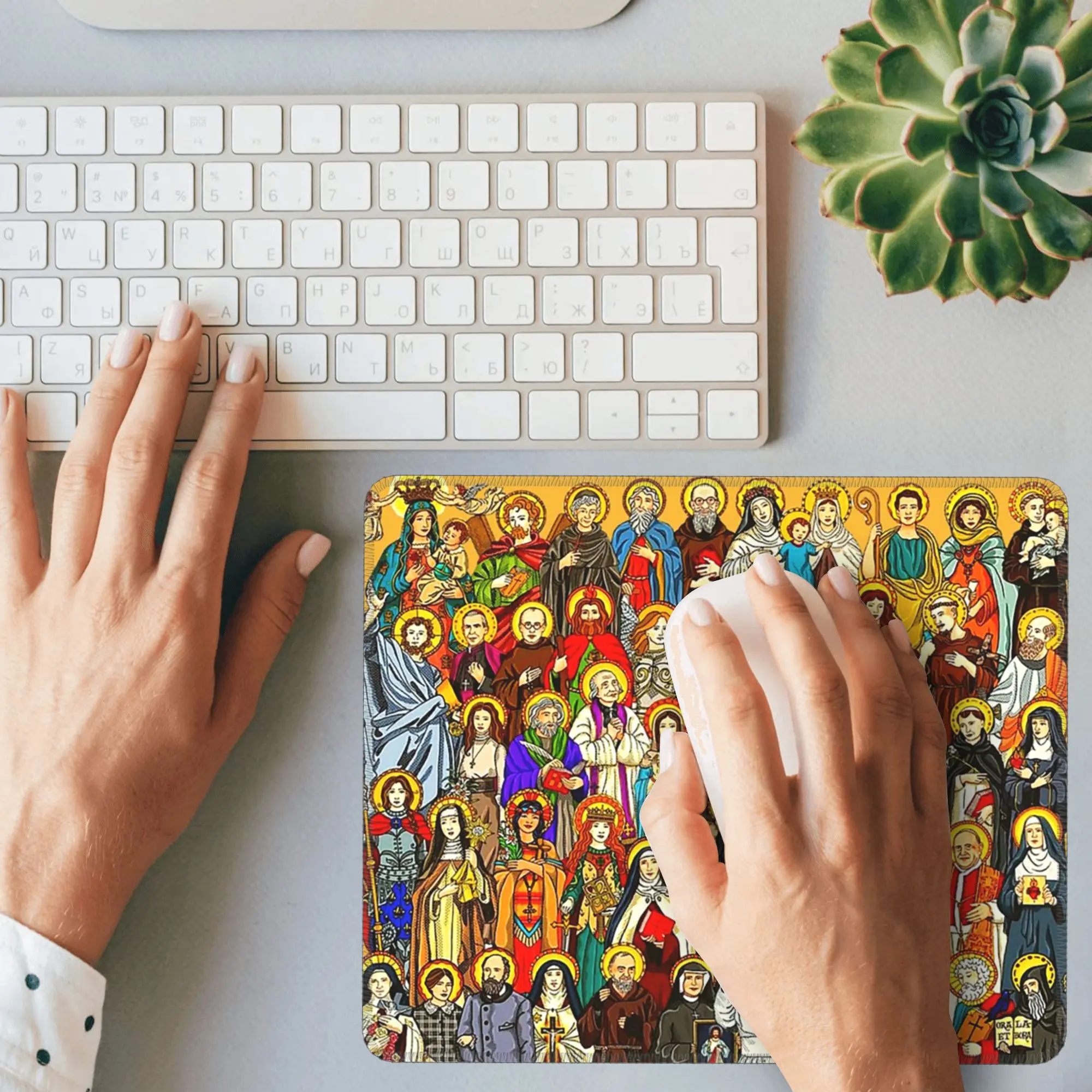 القديسين، جميع القديسين، الكاثوليكية القديسين ماوس الوسادة الكمبيوتر لوحة المفاتيح ماوس حصيرة ألعاب الكمبيوتر المحمول مكتب حصيرة مكتب الملحقات الجدول حصيرة