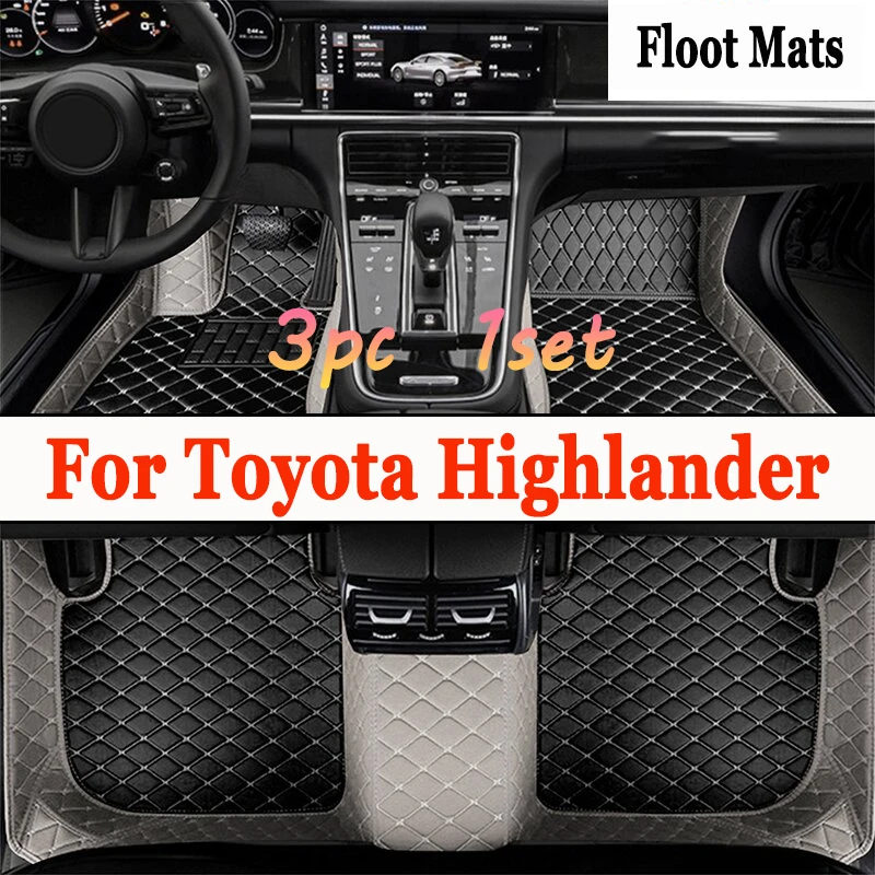 

Автомобильные коврики для Toyota Highlander (гибрид/бензин), 7 сидений, 2022, 2023, автомобильные накладки на ножки, автомобильный коврик, аксессуары для интерьера