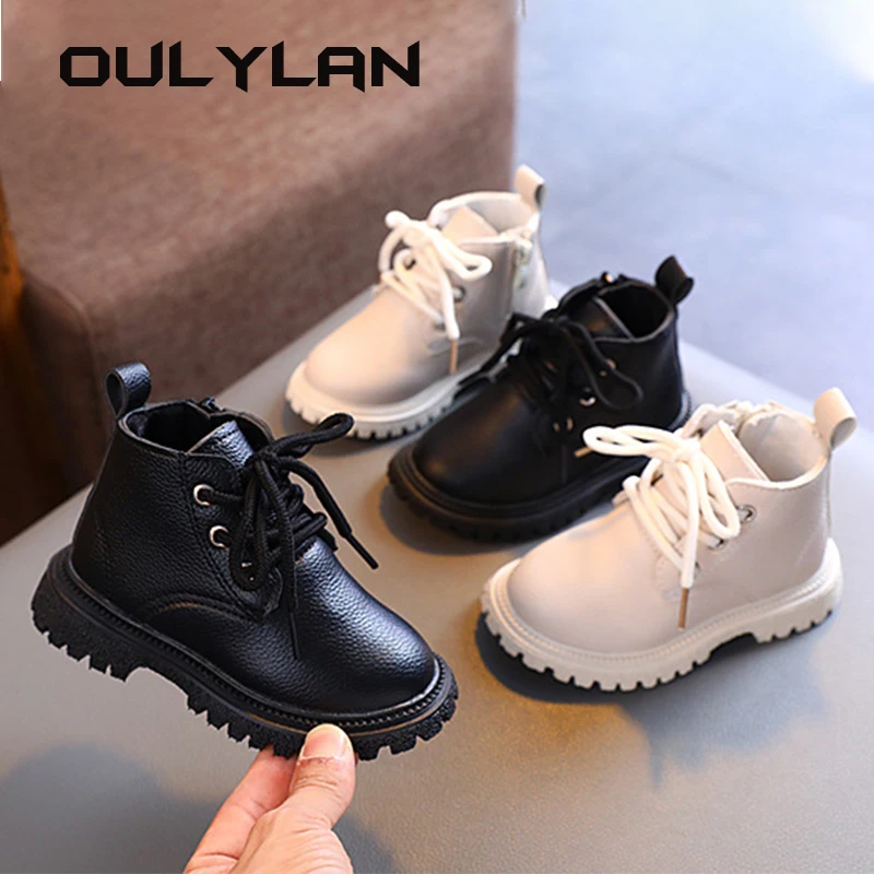 Kids Leather Baby Chelsea Short Boots Waterproof Children Shoes Boys Ankle Boots Fashion Girls Snow Boots Toddler Casual Shoe