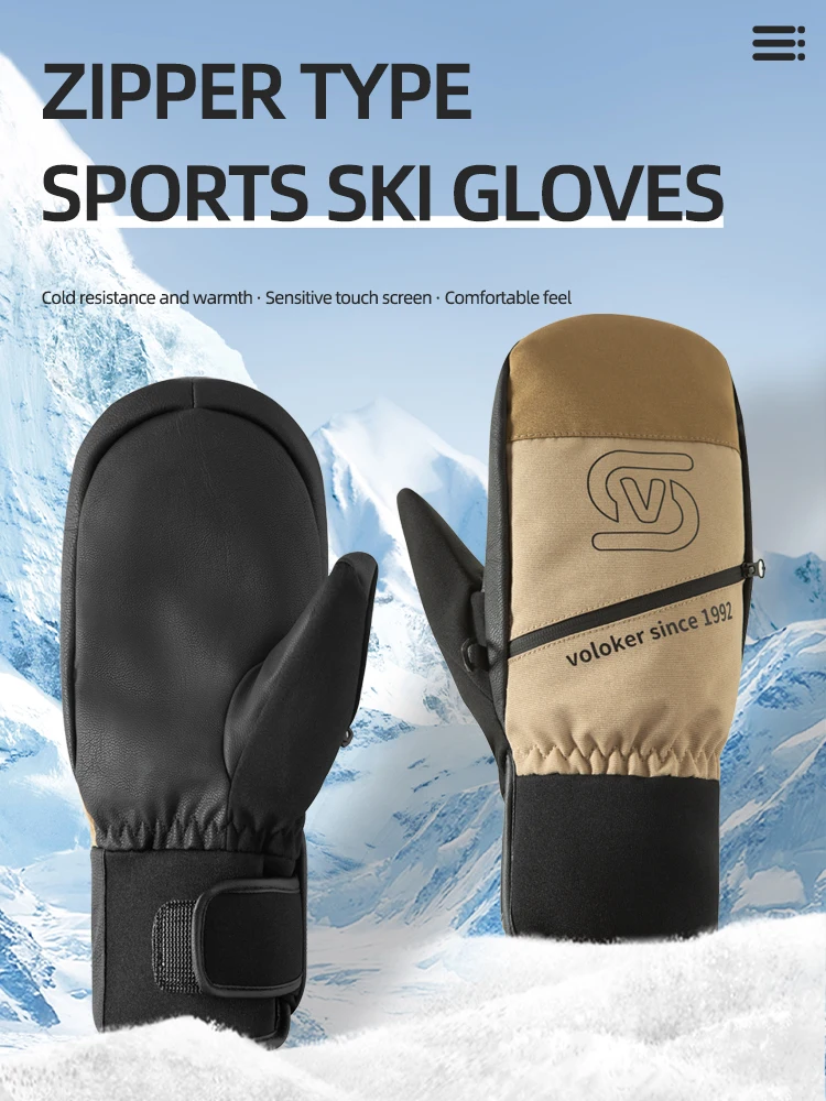 AliExpress VOLOKER Unisex Windproof And Warm Ski Gloves, 3m Thinsulate-filled Winter Outdoor Gloves, Touchscreen Cycling Gloves