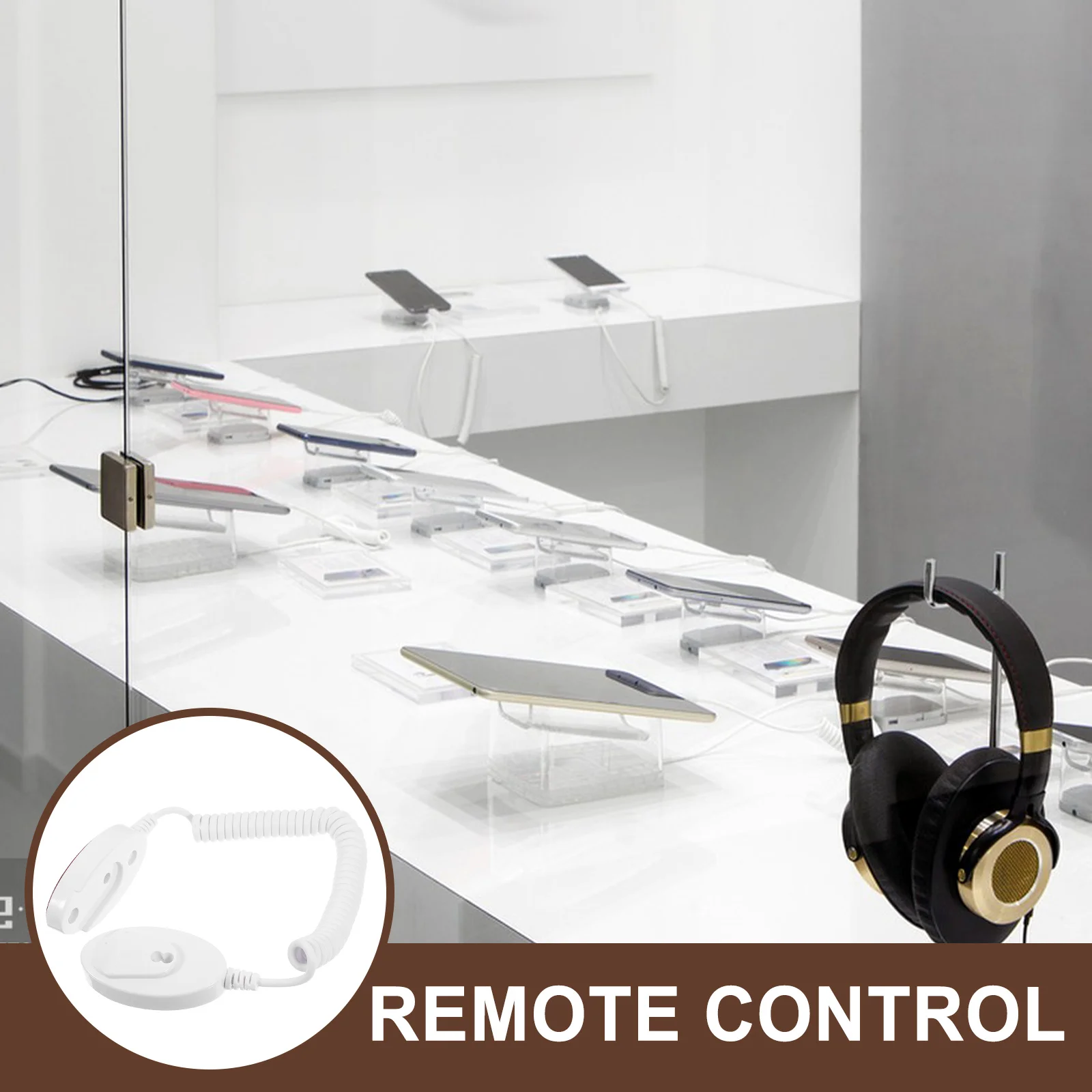 

2Pcs Remote Control Anti-Lost Rope Retractable Security Cable Holder for Remote Control Mobile Phone Tablet Use