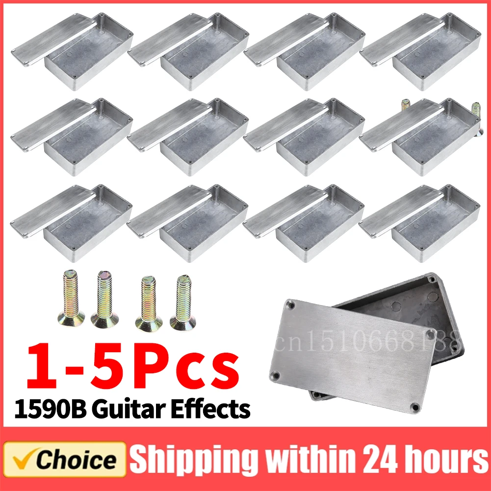 1-5Pcs 1590B Guitar Effects Pedal Enclosure Aluminum Diecast Stomp Box Case 112x60x31mm Toggle Switch Box Durable Instrument Kit