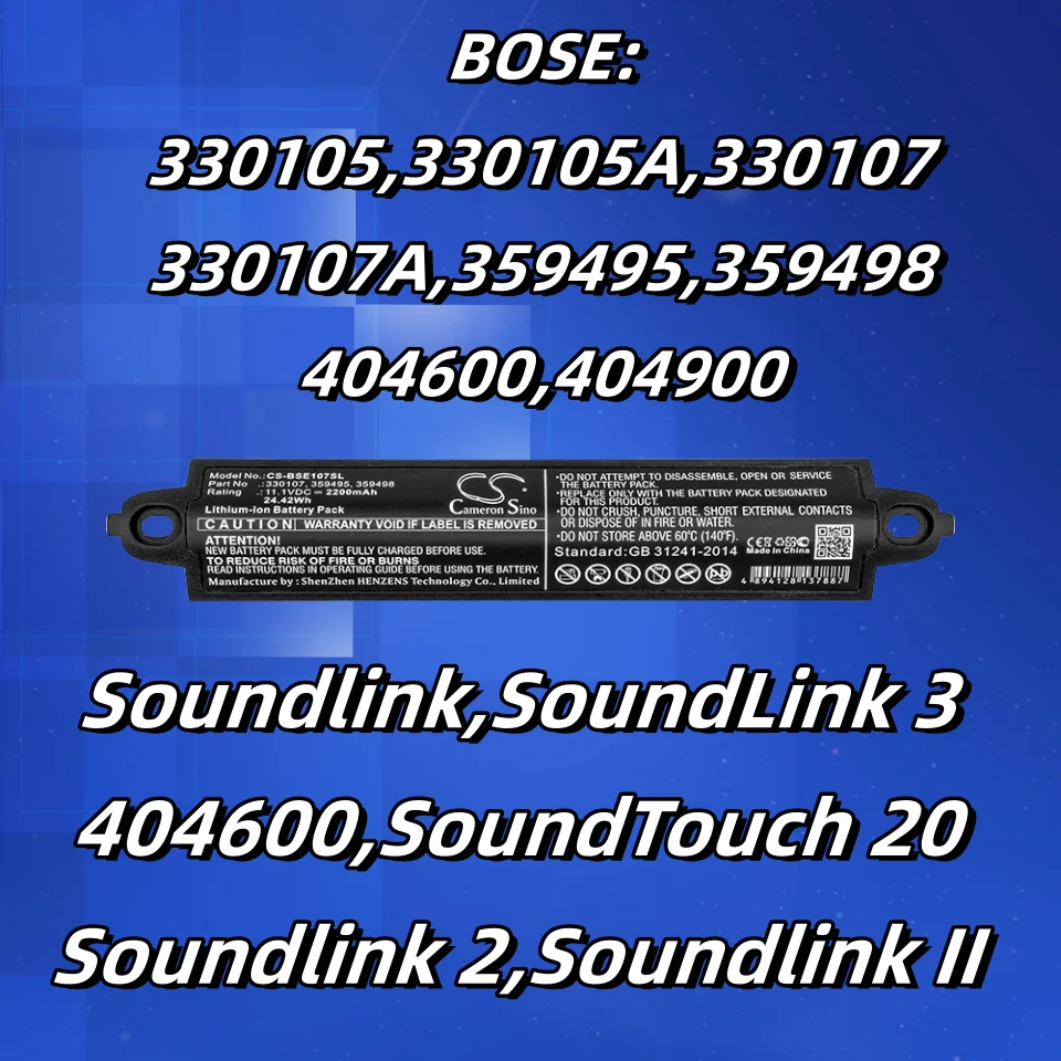 Batería de altavoz para BOSE:Soundlink,Soundlink 2,Soundlink 3,SoundTouch 20,404600,Soundlink II,330105A,330107A,359498,404900