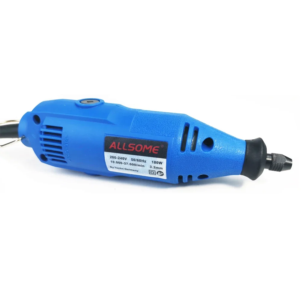 ALLSOM-minitaladro eléctrico Dremel de 180W, máquina pulidora de grabado, herramienta rotativa de velocidad Variable con 148 piezas, accesorios