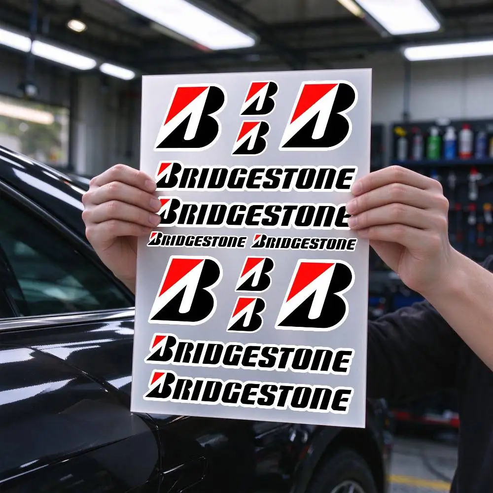 B-ridg-estone Racin Motorsporrtt Aesthetic Graffiti Waterproof PVC Stickers for Car Motorcycle Skateboard Helmet Notebook