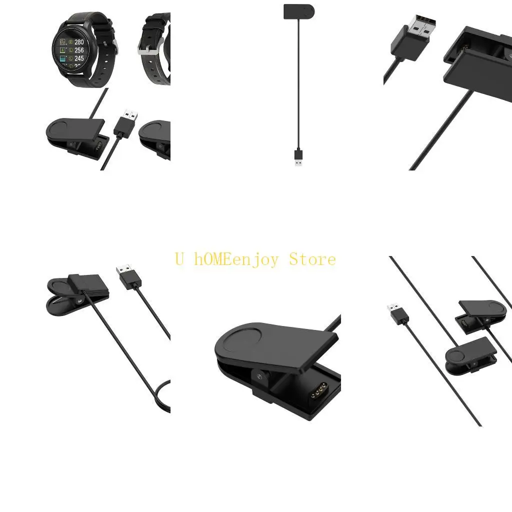 B0KF USB Charging Cable Dock Base Cord for Buddy W12 Smartwatch Portable Watch Docking Station Clip Line