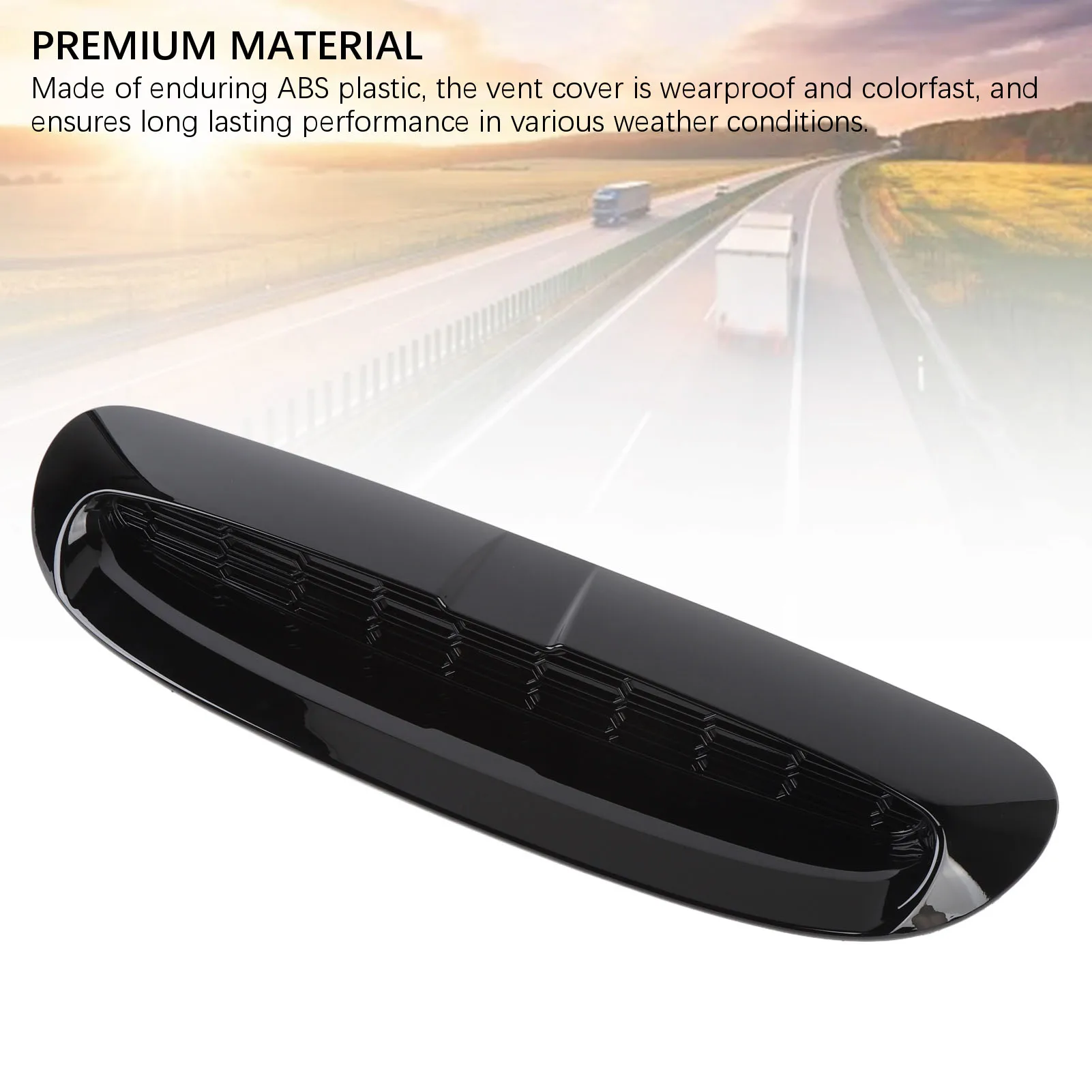 Rejilla de entrada de aire para capó delantero, ventilación a prueba de golpes, ajuste 51137376052, aspecto elegante, resistente al color para S JCW F54 F55 F56 F57 2014 hacia arriba