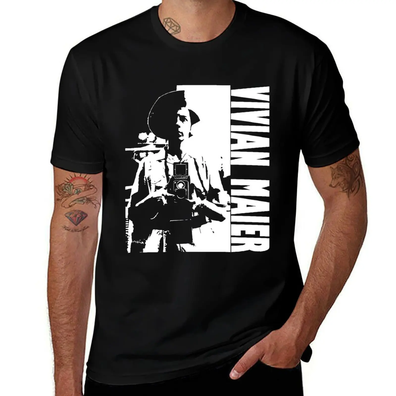 

Vivian Maier DESIGNS T-Shirt customs Funny t-shirts plain black t shirts men