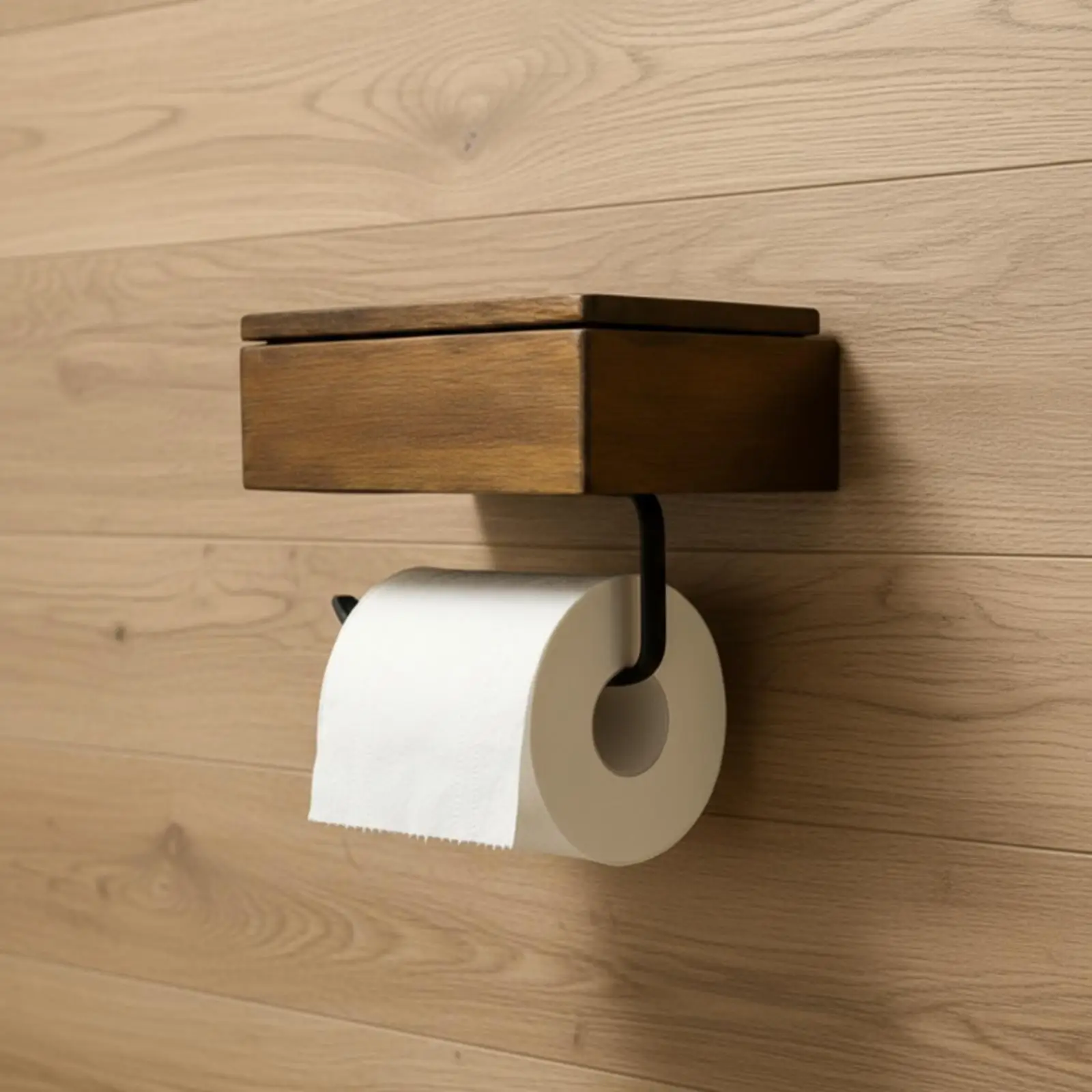 Wall Hanging Toilet Paper Container with Storage Box for Farmhouse Style Bathroom and Powder Rooms