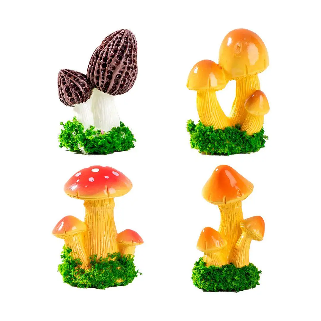 Micro Landscape Creative Simulation Mushroom Bush Succulent Bonsai Gardening DIY Landscape Decoration Accessories Small Ornament
