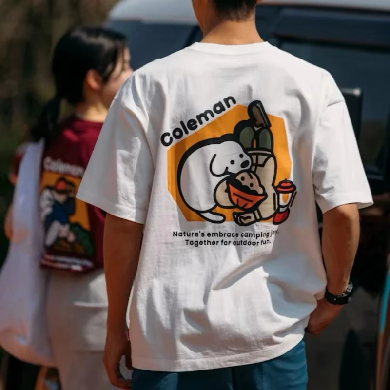 

Мужская футболка 2025 года, новинка лета 2025 года, новая мужская футболка для кемпинга и улицы, модная брендовая футболка с коротким рукавом унисекс, хлопковая, свободная, повседневная