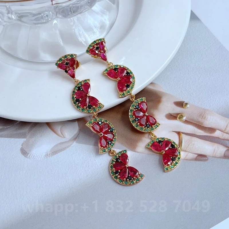 1:1 KS مجوهرات أقراط الذهب للنساء مجوهرات الأزياء 2025 مجوهرات الصيف #5