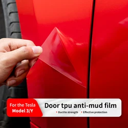 Car Door Triangle Protective Film for Tesla Highland3 Model Y TPU Transparent Refit Sticker Paint Protection Body Protective
