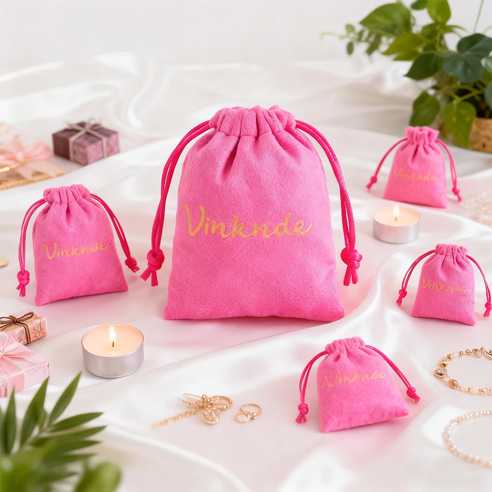 

50 шт., хлопковая льняная фланелевая подарочная упаковка с логотипом, сумка для ювелирных изделий, серьги, браслет, кольцо-органайзер, мешочки, бархатные мешки для пыли для свечей