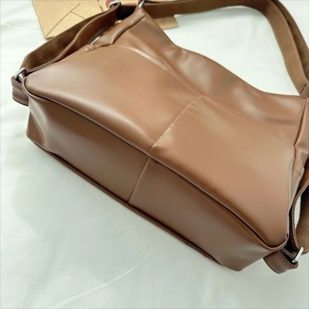 Vintage Large Capacity Retro Commuting Backpack Solid Color Handbag Travel Shoulder Bag Fashion Simple Crossbody Bag Outdoor