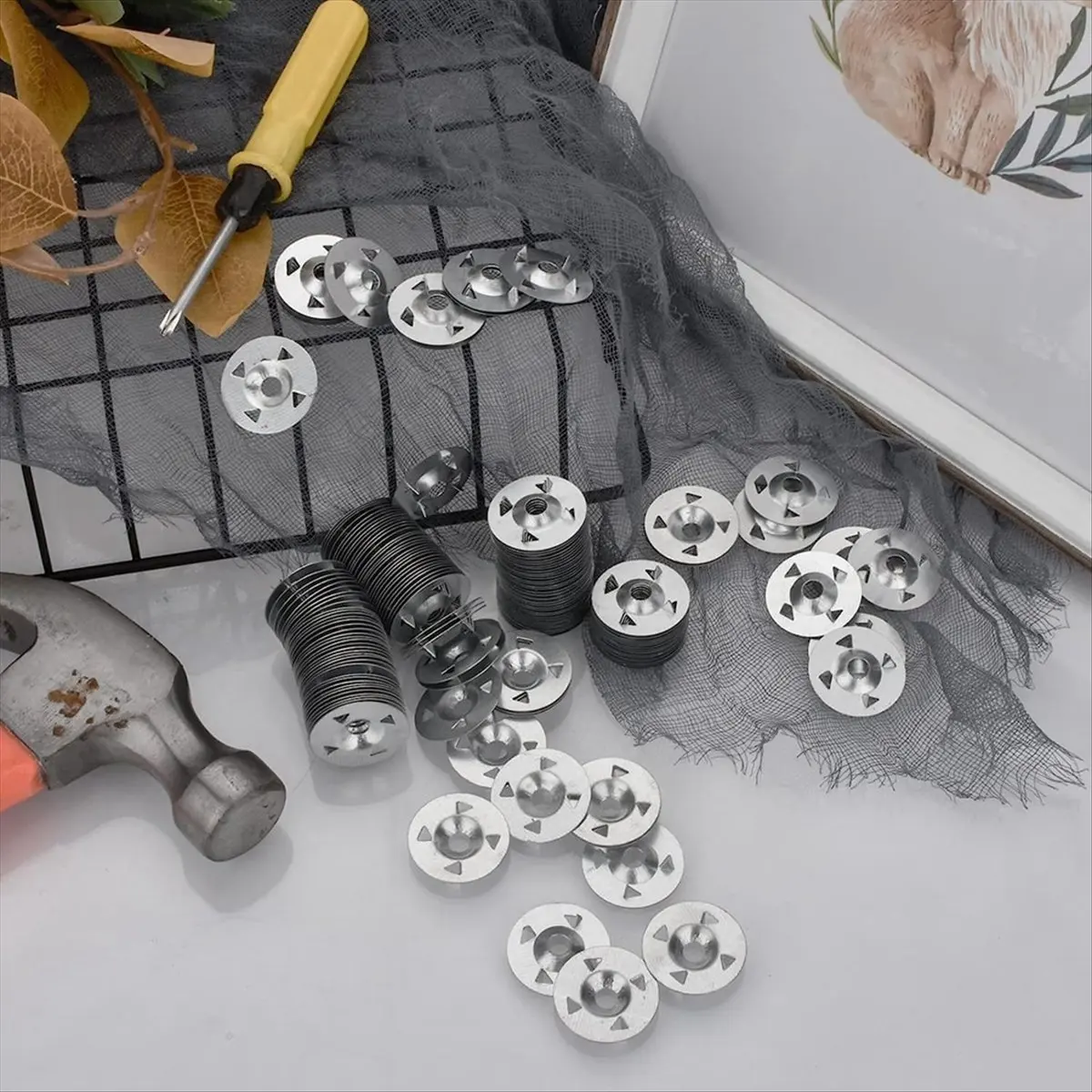 A89X 300Pcs Foam Board Fasteners Washers for Installation of Foam Board Panels Foam Board Screws and Washers