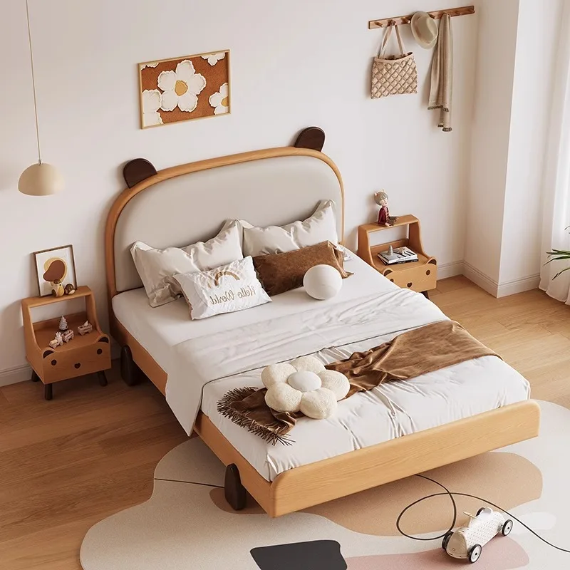 سرير أطفال مزخرف آمن خشبي أوروبي Luxuce سرير أطفال على الطراز الحديث تصميم فردي مخصص Lettino Per Bambini أثاث منزلي