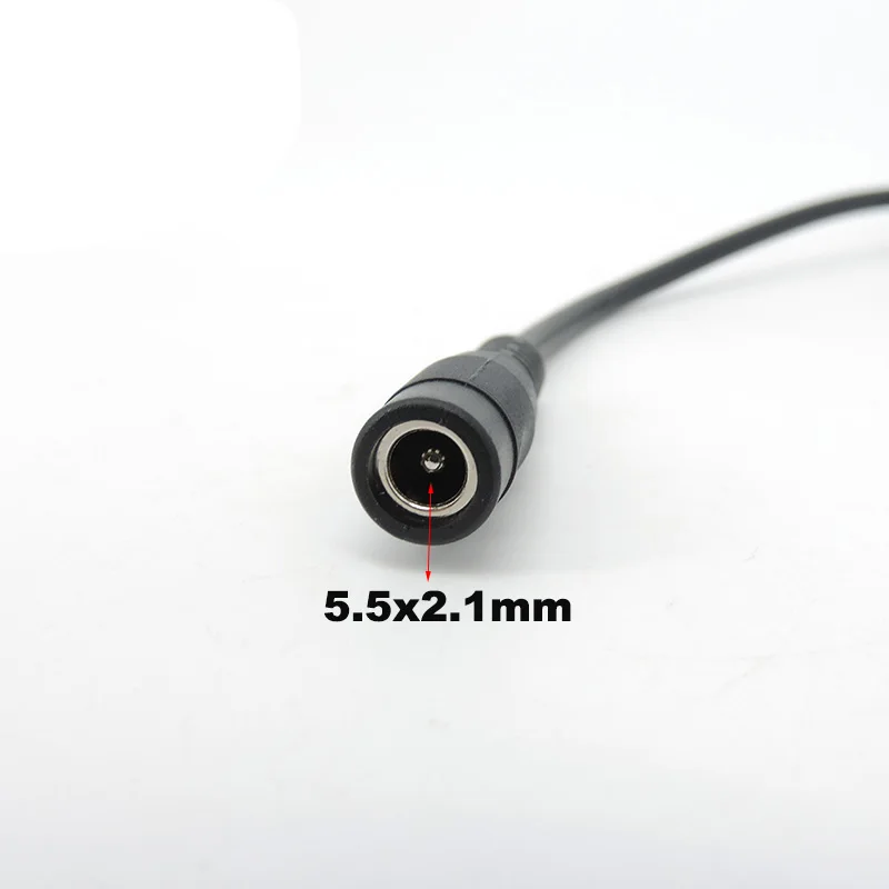 DC 5.5mmx2.1mm Power 1 Female to 2 Angled Male Way Splitter Adapter Connector Plug Cable 12V For CCTV Camera LED Strip Light