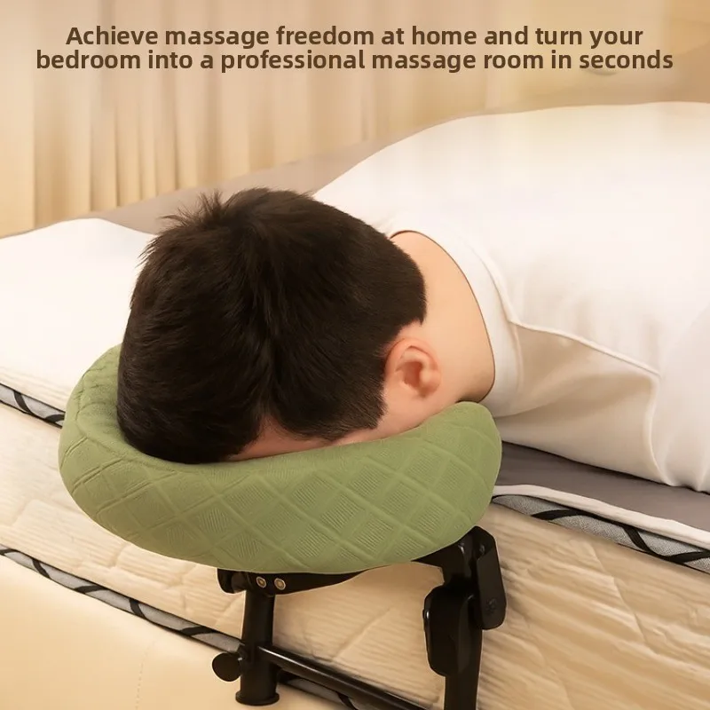 Massage Tables & Beds Salon Furniture Suspended Stand Foldable Portable Beauty Bed Home Moxibustion Eye Post‑Op Recovery Pillow