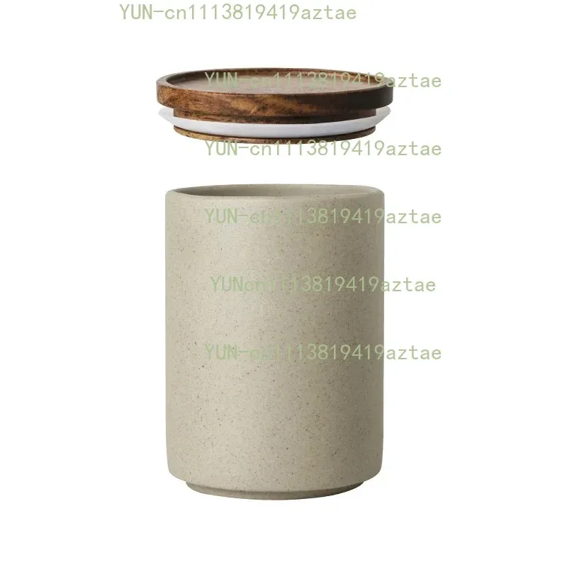 Portable Sealed Kitchen Moisture-proof Ceramic Storage Coffee Tea Beans Container Japanese-style Home