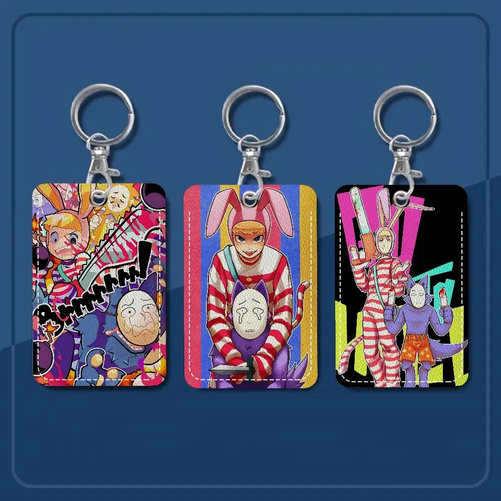 Anime Popee The Performer Good Quality Style PU Access Card Holder with Keychain - Executive Protection for Bank card,Card case