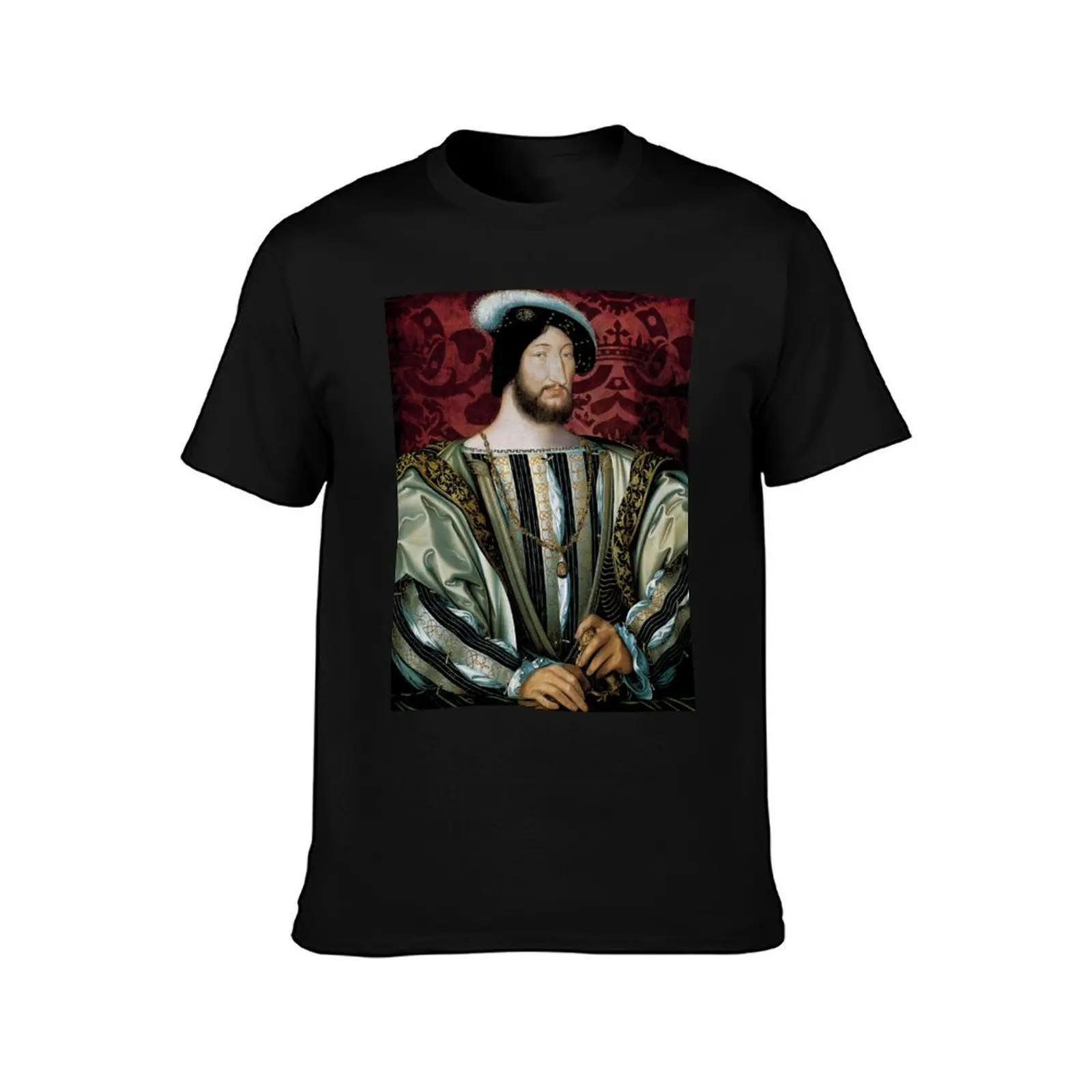 King Francis I of France (1530) - Jean Clouet T-Shirt, Summer Casual Cotton Tee, Oversized Streetwear Tops, Unisex Men Women