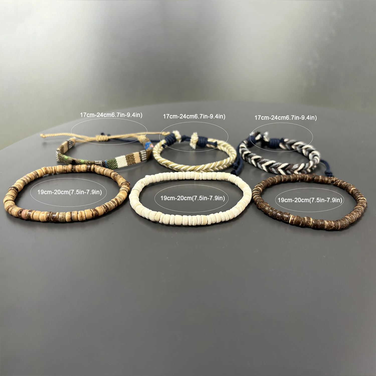 Boho Braided Bracelets, Handmade Bracelets, Boho Beaded Bracelet Gift for Him or Her, Mother's Day Gift, Father's Day Gift, 2pcs - view 5