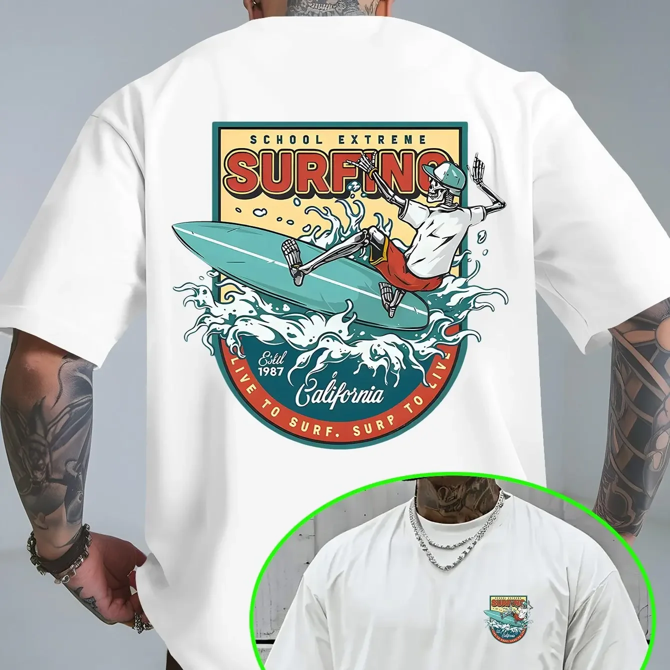 Retro Surfing Men's T-Shirt 